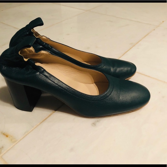 dark green pumps